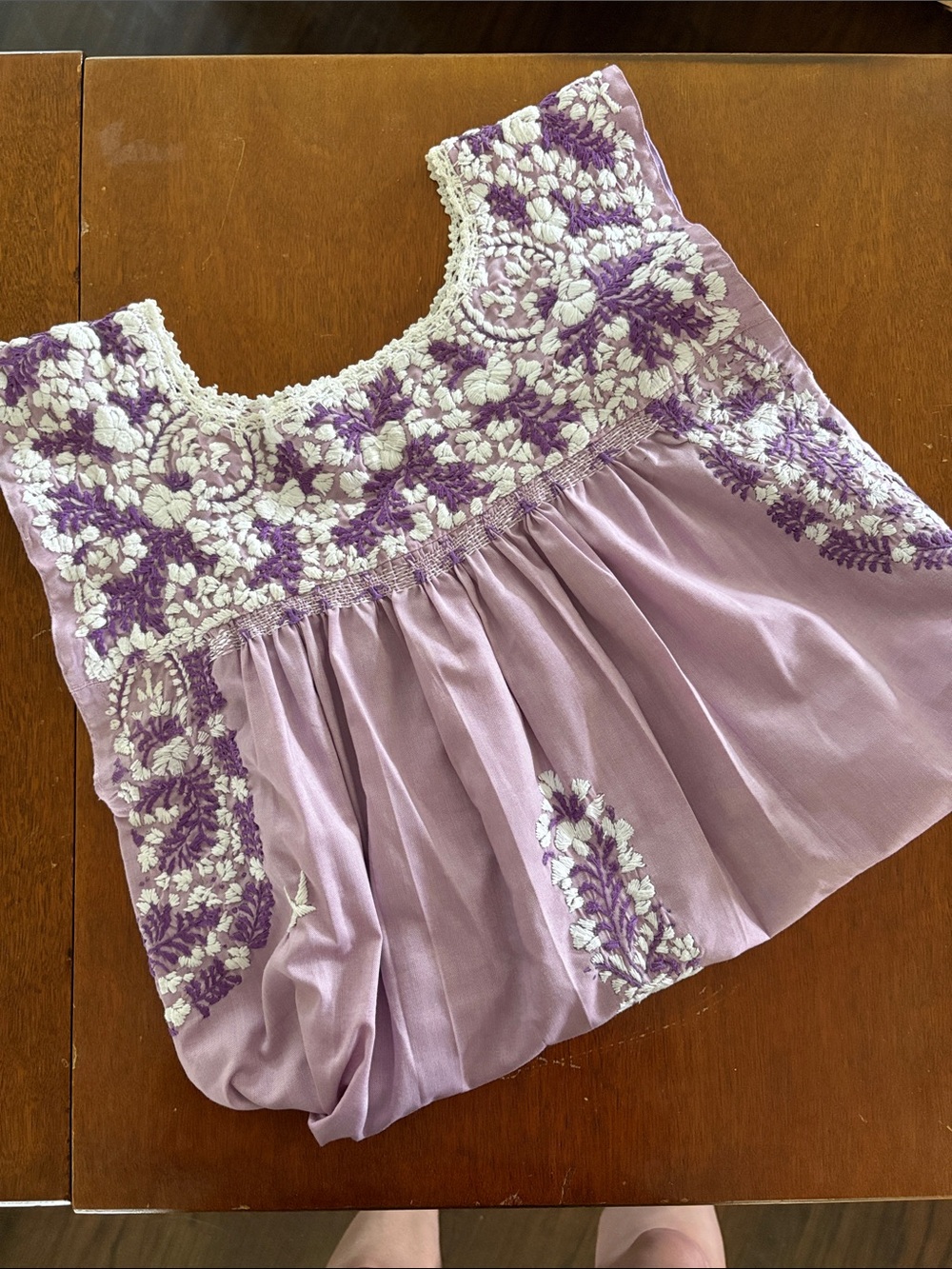 Mi Golindrina Lavendar Flores Top